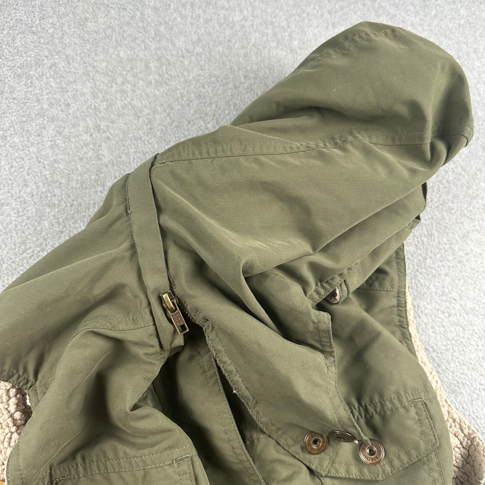 Sonoma Vest Womens XL Life Style Olive Green Sherpa Lined Hooded Utility - Picture 5 of 12